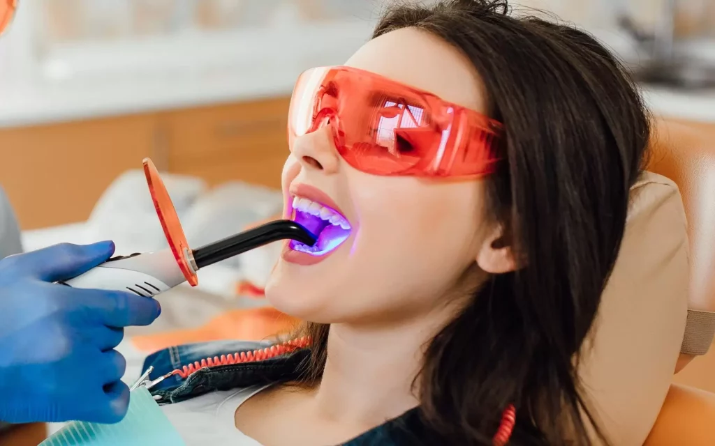 laser teeth whitening with zoom