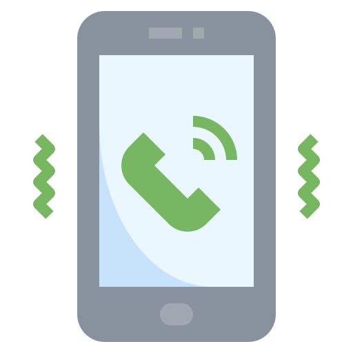 icon of a mobile phone ringing